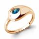 Кольцо из золочёного серебра AQUAMARINE А65025708-п с Лондон топазом