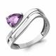 Серебряное кольцо AQUAMARINE А65026904 с аметистом
