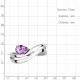 Серебряное кольцо AQUAMARINE А65026904 с аметистом