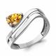 Серебряное кольцо AQUAMARINE А65026906 с цитрином