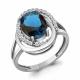 Серебряное кольцо AQUAMARINE А65031093А с фианитом и Лондон топазом