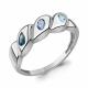 Серебряное кольцо AQUAMARINE А65031766 с топазом и Лондон топазом