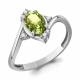 Серебряное кольцо AQUAMARINE А65032207А с фианитом и хризолитом