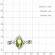 Серебряное кольцо AQUAMARINE А65032207А с фианитом и хризолитом