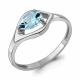 Серебряное кольцо AQUAMARINE А65032502 с топазом