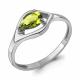 Серебряное кольцо AQUAMARINE А65032507 с хризолитом
