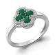 Серебряное кольцо AQUAMARINE А65032809А с фианитом и агатом