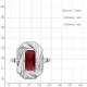 Серебряное кольцо AQUAMARINE А65034585А с фианитом и гранатом