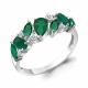 Серебряное кольцо AQUAMARINE А65034709А с фианитом и агатом