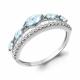 Серебряное кольцо AQUAMARINE А65036502А с топазом и фианитом