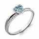 Серебряное кольцо AQUAMARINE А6507102А с топазом и фианитом