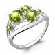 Серебряное кольцо AQUAMARINE А6508807 с хризолитом