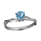 Серебряное кольцо AQUAMARINE А6511805А с топазом и фианитом