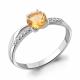 Серебряное кольцо AQUAMARINE А6511906А с фианитом и цитрином