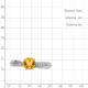 Серебряное кольцо AQUAMARINE А6511906А с фианитом и цитрином