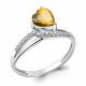 Серебряное кольцо AQUAMARINE А6519106А с фианитом и цитрином