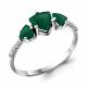 Серебряное кольцо AQUAMARINE А6519709А с фианитом и агатом