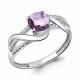 Серебряное кольцо AQUAMARINE А6520925А с фианитом и алекситом