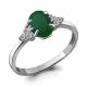 Серебряное кольцо AQUAMARINE А6523509А с фианитом и агатом