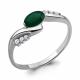Серебряное кольцо AQUAMARINE А6525309А с фианитом и агатом
