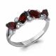 Серебряное кольцо AQUAMARINE А6525503 с фианитом и гранатом