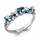 Серебряное кольцо AQUAMARINE А6525508 с фианитом и Лондон топазом