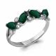 Серебряное кольцо AQUAMARINE А6525509 с фианитом и агатом