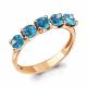 Кольцо из золочёного серебра AQUAMARINE А6526005-п с топазом