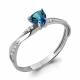 Серебряное кольцо AQUAMARINE А6532108А с фианитом и Лондон топазом