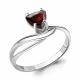 Серебряное кольцо AQUAMARINE А6532803 с гранатом