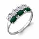 Серебряное кольцо AQUAMARINE А6535509А с фианитом и агатом