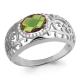 Серебряное кольцо AQUAMARINE А6543419А с фианитом и султанитом