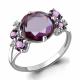 Серебряное кольцо AQUAMARINE А6546528 с фианитом, аметистом, миксом камней и александритом