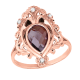 Кольцо из золочёного серебра AQUAMARINE А6546804-п с фианитом и аметистом