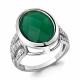 Серебряное кольцо AQUAMARINE А6550409А с фианитом и агатом