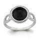 Серебряное кольцо AQUAMARINE А6551917А с фианитом и ониксом