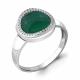 Серебряное кольцо AQUAMARINE А6552009А с фианитом и агатом