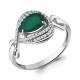 Серебряное кольцо AQUAMARINE А6552409А с фианитом и агатом