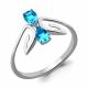 Серебряное кольцо AQUAMARINE А6560105 с топазом
