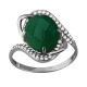 Серебряное кольцо AQUAMARINE А6560409А с фианитом и агатом