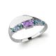 Серебряное кольцо AQUAMARINE А6568142 с топазом, аметистом и Лондон топазом