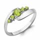 Серебряное кольцо AQUAMARINE А6568407 с хризолитом