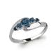 Серебряное кольцо AQUAMARINE А6568408 с Лондон топазом