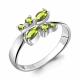 Серебряное кольцо AQUAMARINE А6568907 с хризолитом