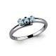 Серебряное кольцо AQUAMARINE А6569005 с топазом