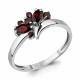Серебряное кольцо AQUAMARINE А6569203 с гранатом