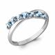 Серебряное кольцо AQUAMARINE А6569305 с топазом