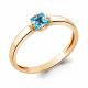 Кольцо из золочёного серебра AQUAMARINE А6569405-п с топазом
