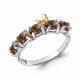 Серебряное кольцо AQUAMARINE А6571701-пк-1 с раухтопазом