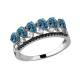 Серебряное кольцо AQUAMARINE А6574605Ч с топазом, фианитом и ювелирным кристаллом